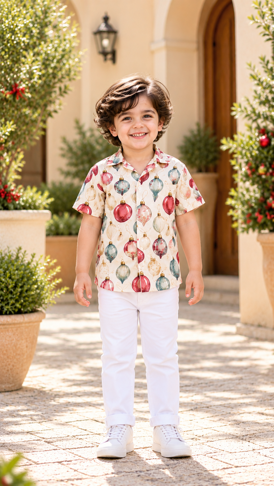 Christmas Ornament Matching Father & Son Shirts