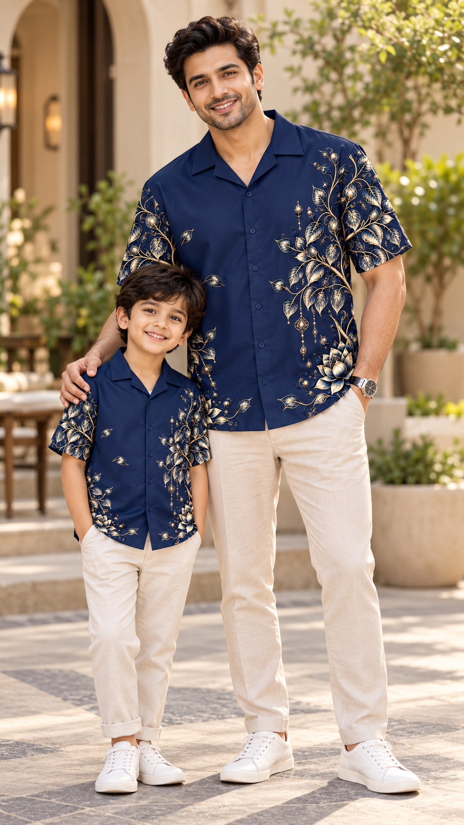 Navy Blue Buddha Lotus Mandala Premium Shirt